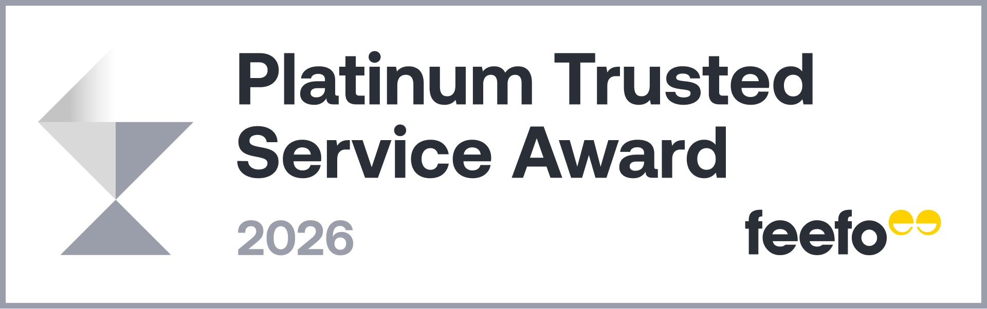 Feefo 2026 Platinum Trusted Service Award