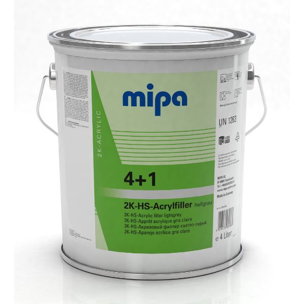 MIPA - 4+1 Primer & H5 Hardener Kit - Grey - 5 Litre