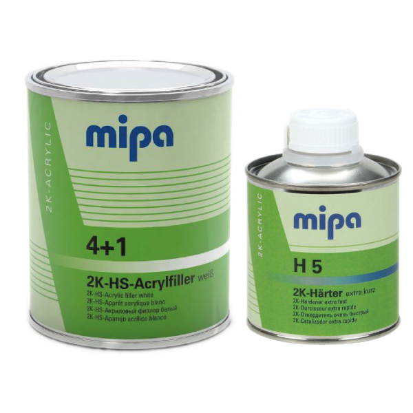MIPA - 4+1 Primer & H5 Hardener Kit - White