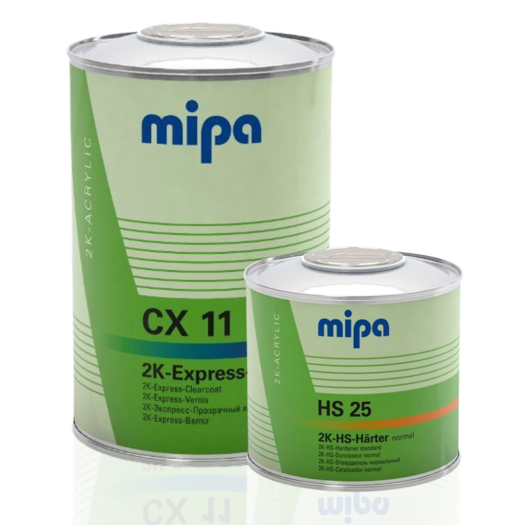 Mipa 2K-Express-Klarlack CX 11 Lacquer & HS25 Standard Hardener Kit
